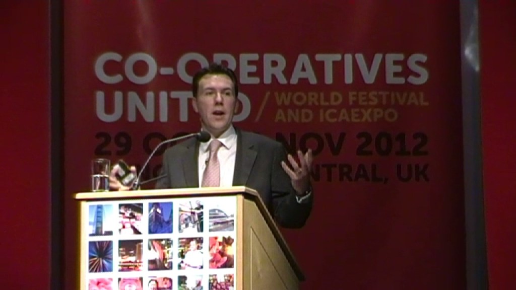 Me giving a presentation at the International Co-operative Values & Principles Conference Nov 2012